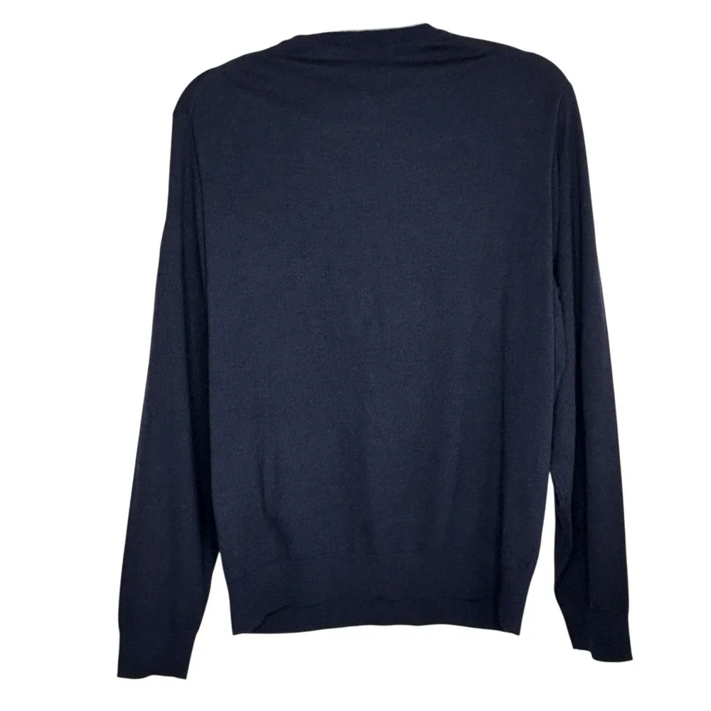 Peter Millar Crown Excursionist Sweater L Golf Merino Wool Sartori Inv Blue Crew